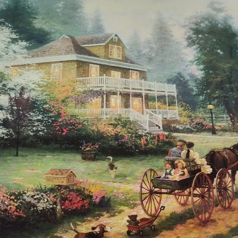 Thomas Kinkade Cottages & Country Places Paintings Calendar 1994 Frameable Art